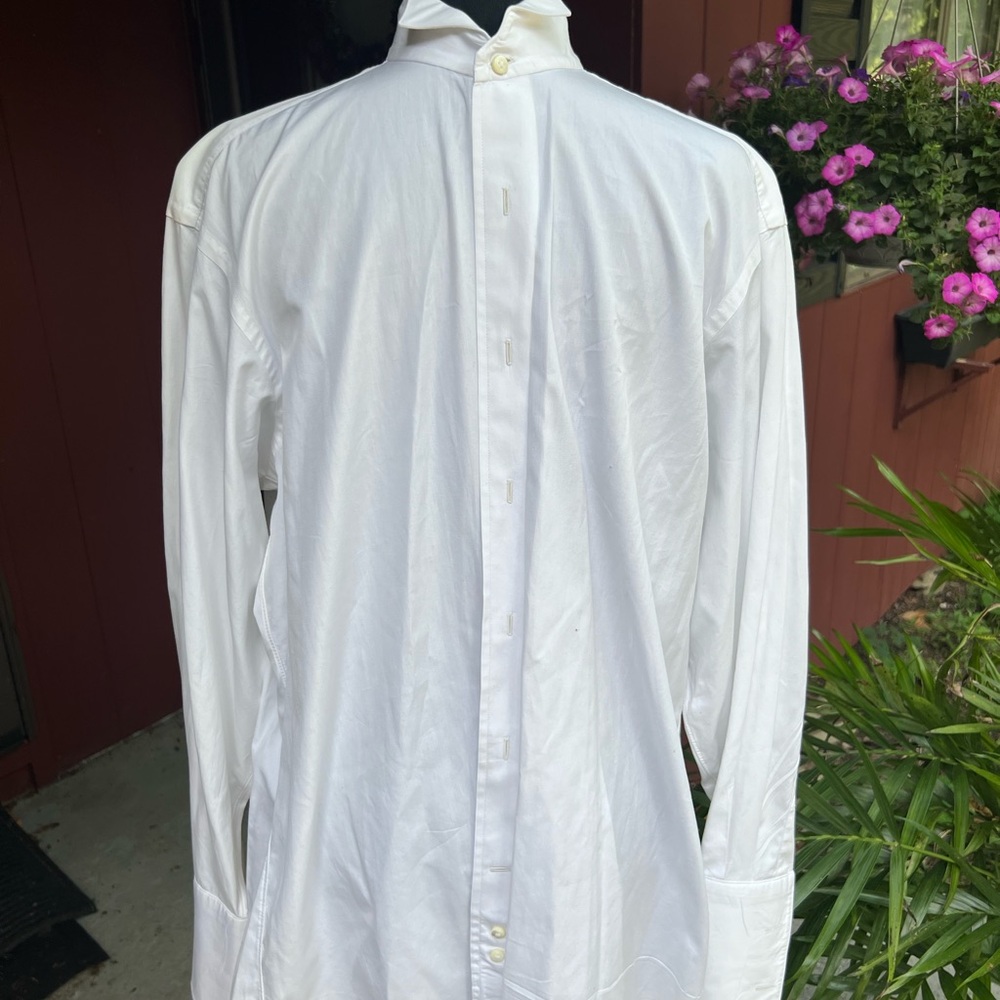 Saks Fifth Avenue White Dress Shirt Classic Cotton